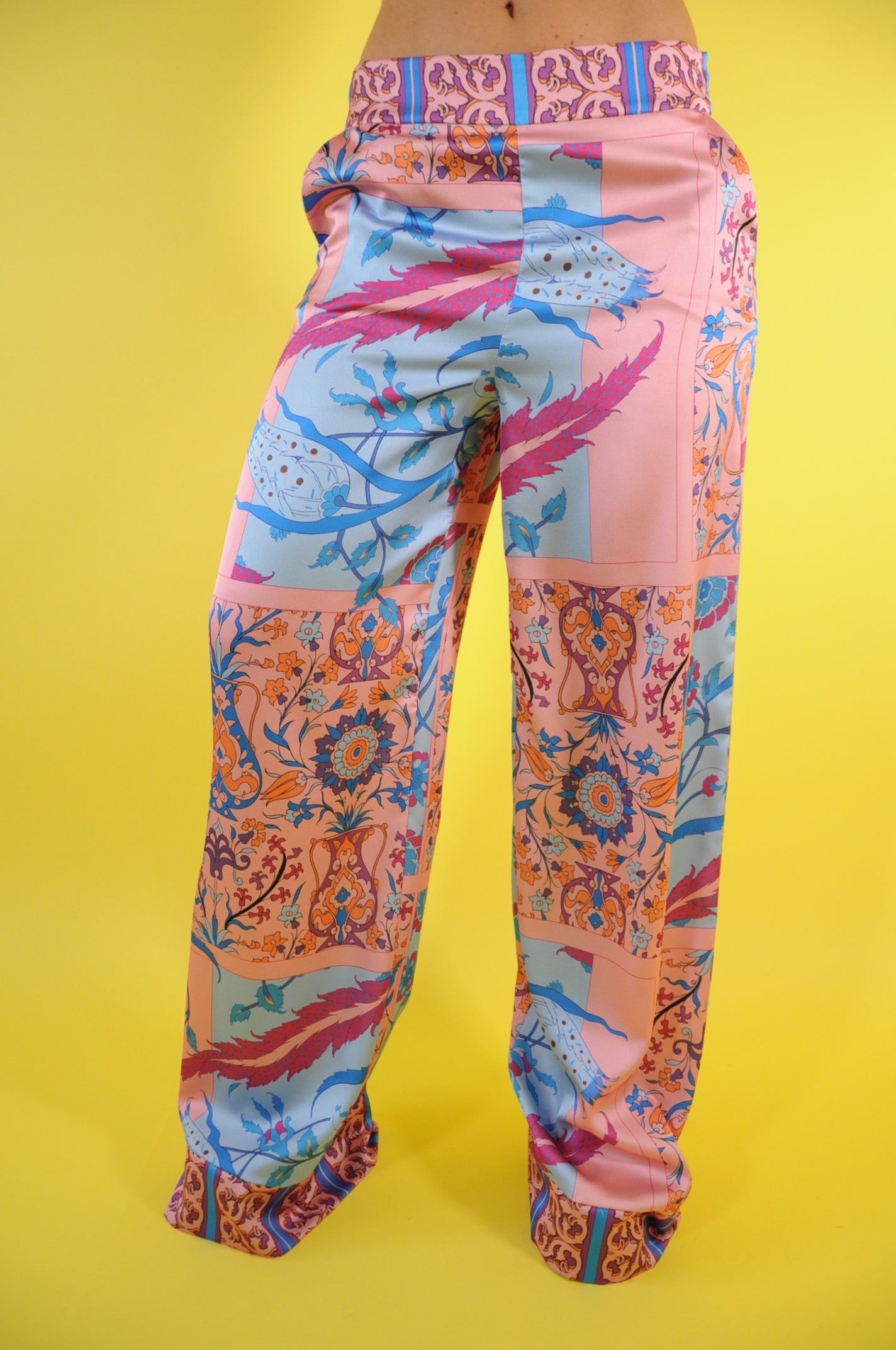 Luxury floral print satin co-ord