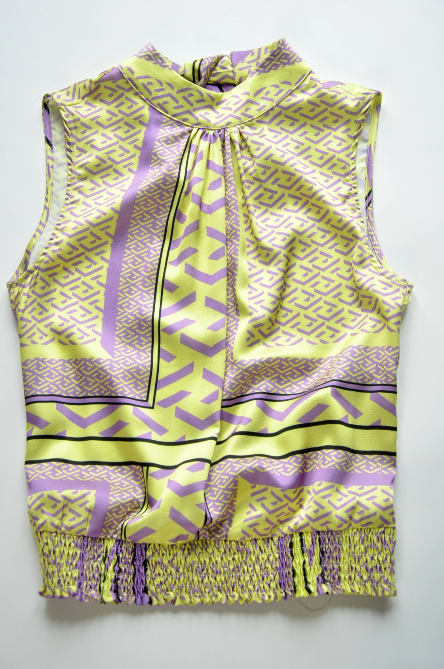 Modern art graphic printed satin co-ord