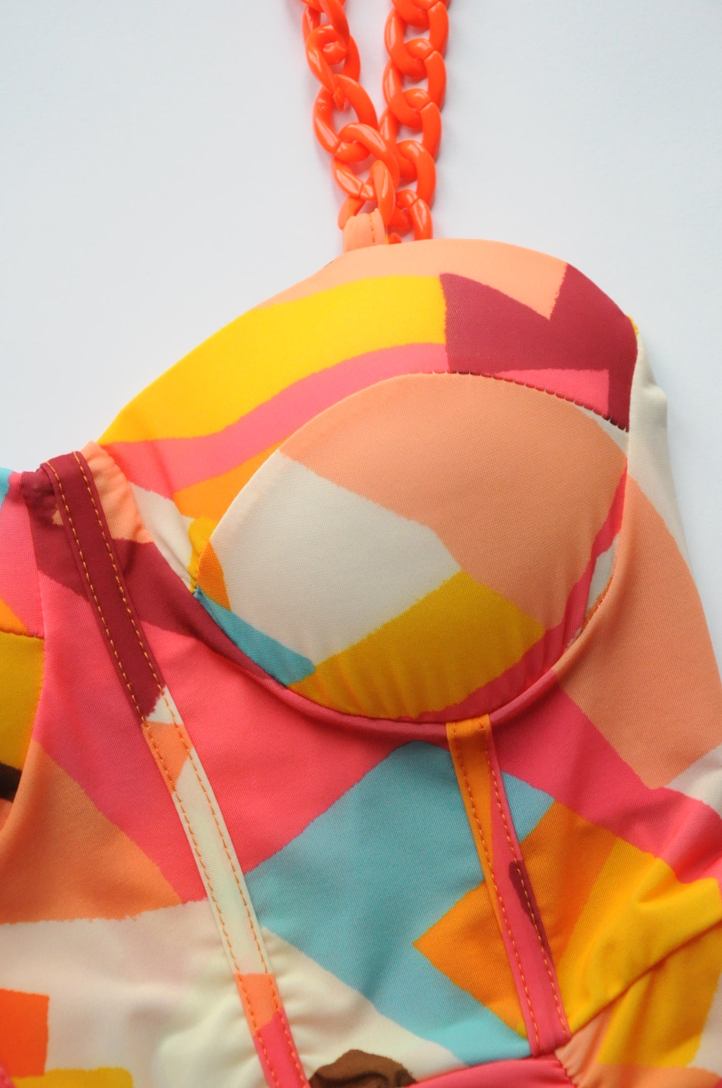 Multicoloured corset detail drapped mini dress