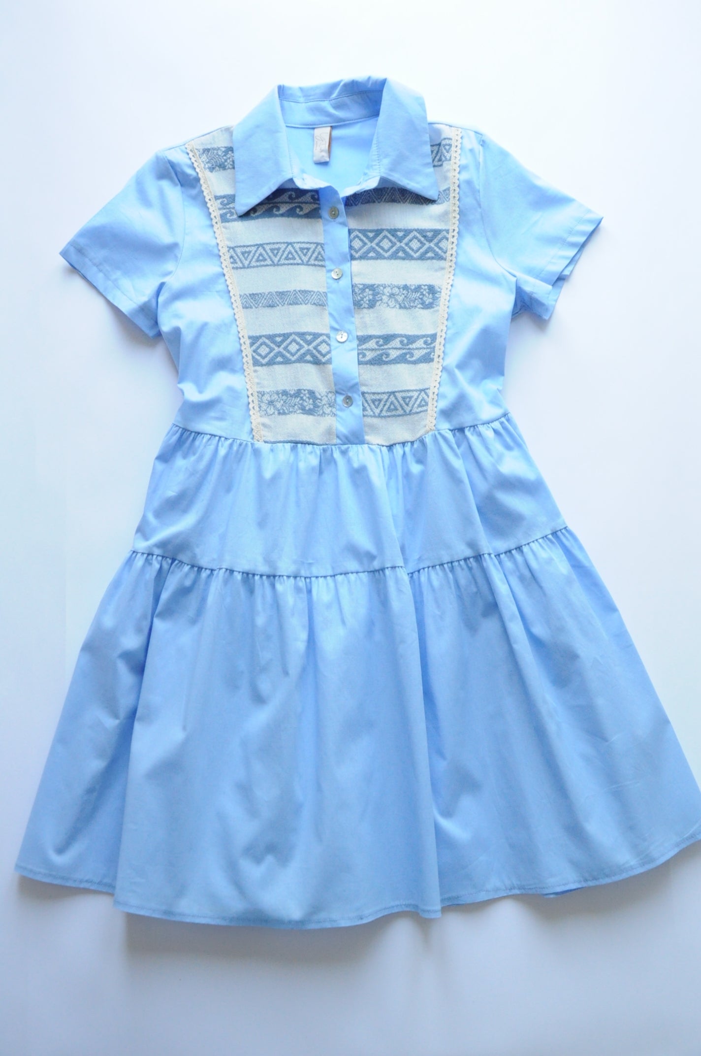 Baby blue shirt dress