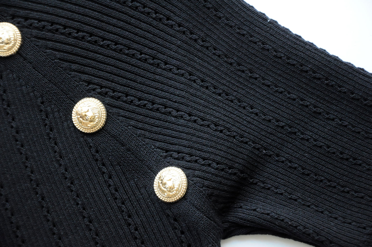Black ribbed knit bodycon dress