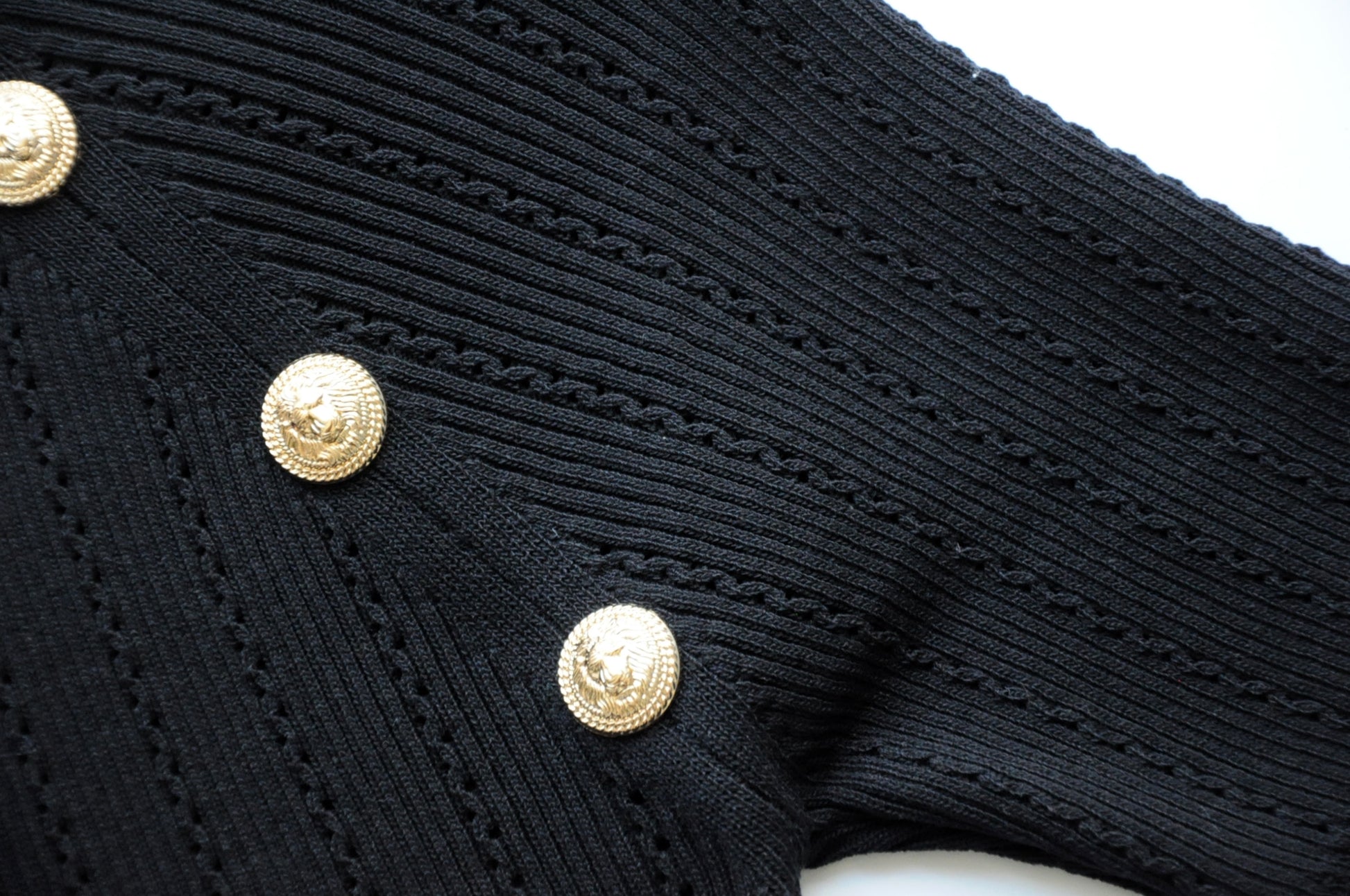 Black ribbed knit bodycon dress