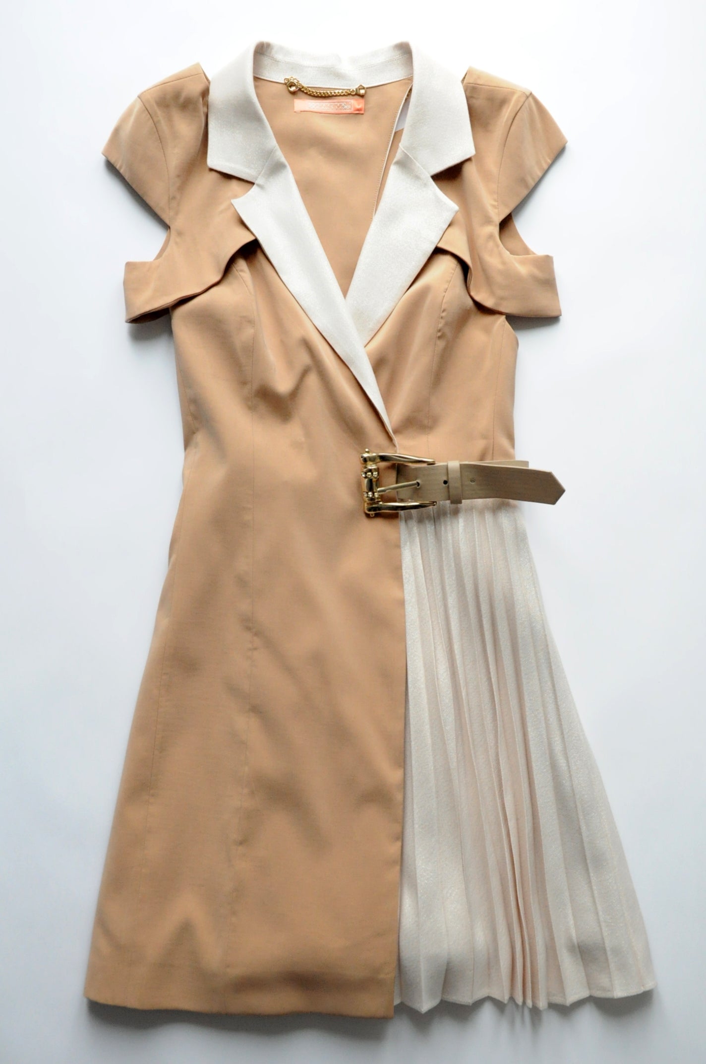 Light brown cutout blazer dress