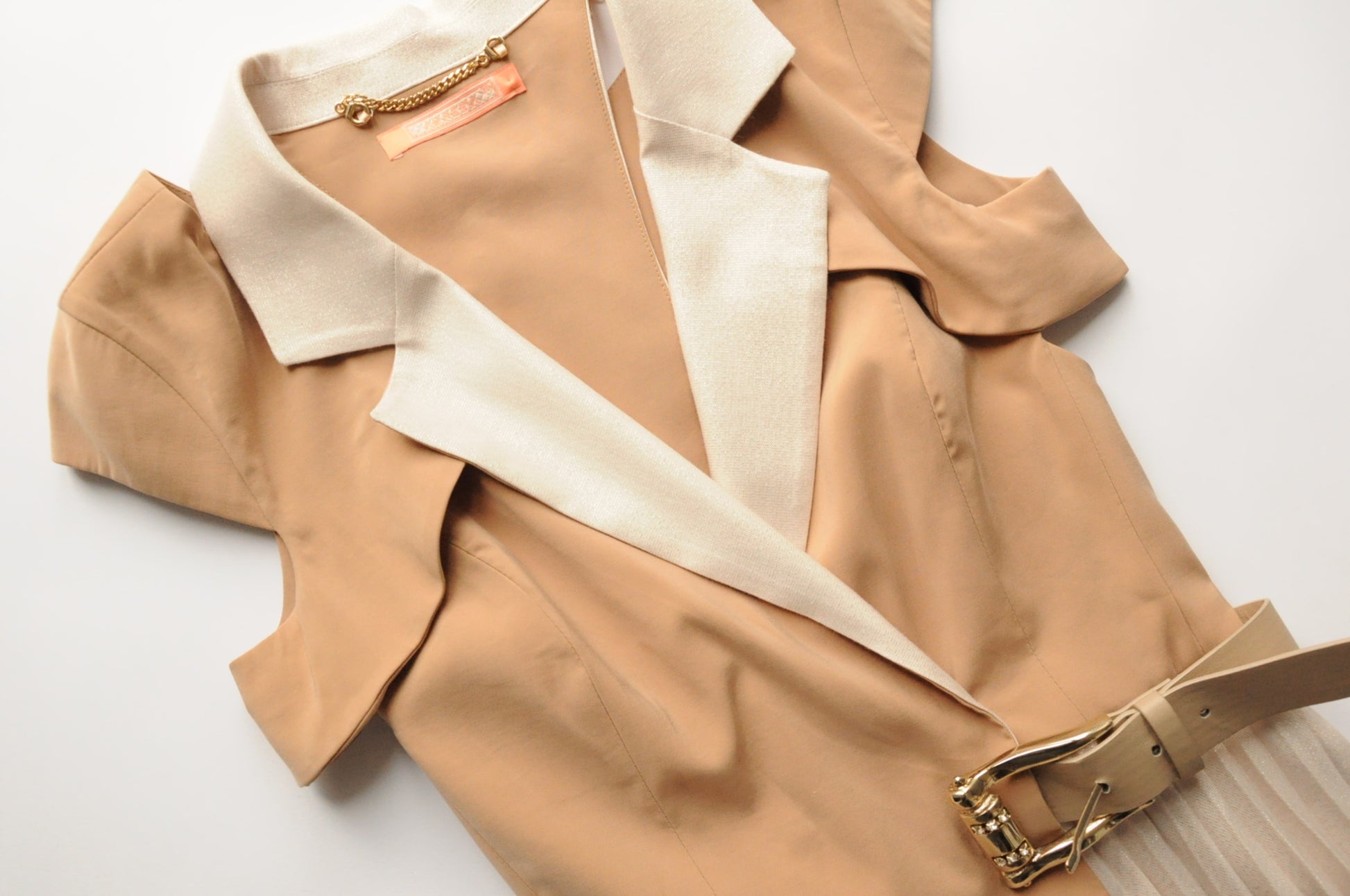 Light brown cutout blazer dress