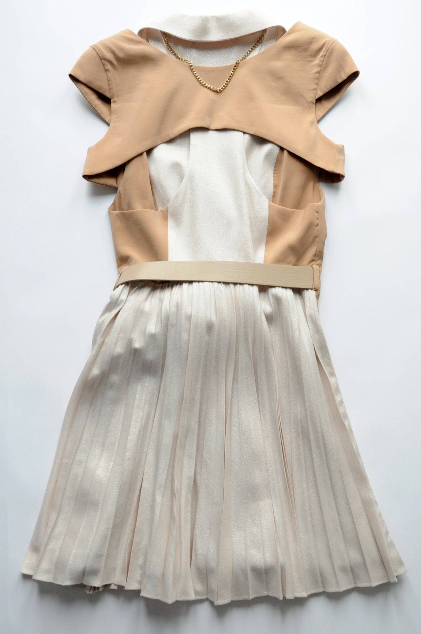 Light brown cutout blazer dress