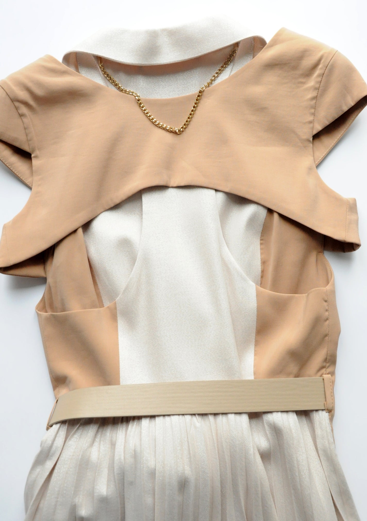 Light brown cutout blazer dress
